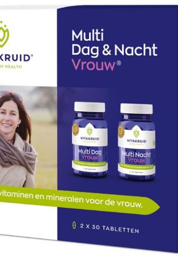 Vitakruid Multi dag & nacht vrouw 2x30 tabletten (60 Tabletten)
