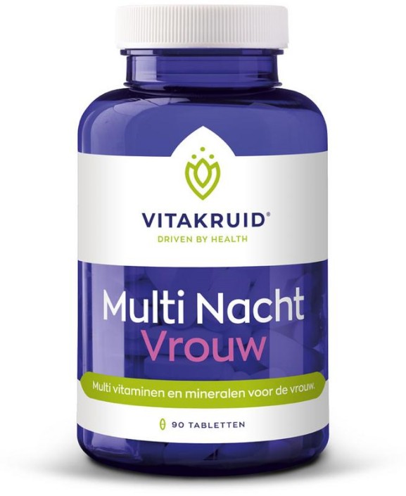 Vitakruid Multi Nacht Vrouw 100% Vegan (90 Tabletten)