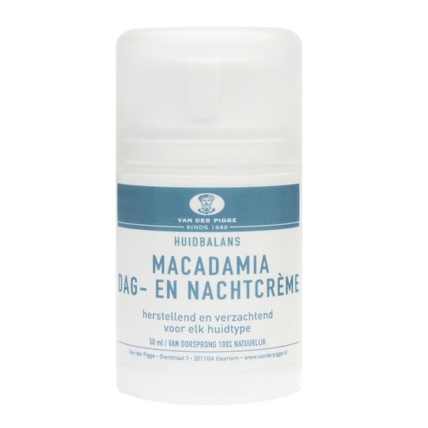 Van der Pigge Huidbalans dag en nachtcreme macadamia (50 Milliliter)
