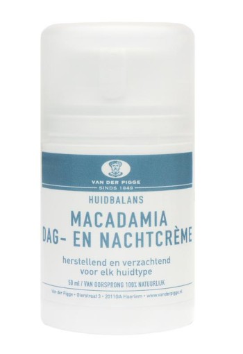 Van der Pigge Huidbalans dag en nachtcreme macadamia (50 Milliliter)
