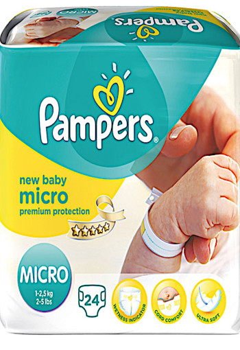 Pam­pers New ba­by lui­ers maat 0 (mi­cro) 1-2,5kg /24 stuks