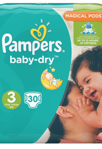 Pam­pers Ba­by dry Mi­di maat 3 / 30 stuks