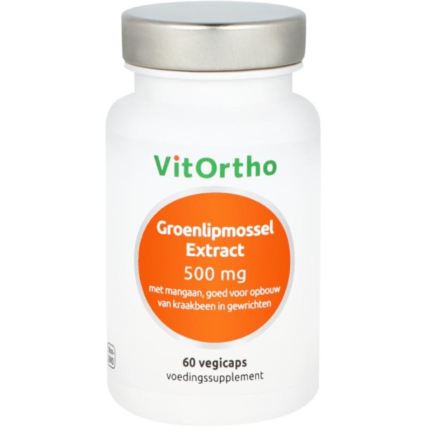 Vitortho Groenlipmossel extract 500mg (60 Vegetarische capsules)