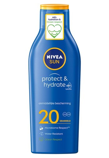 Nivea Sun protect & hydrate zonnemelk SPF20 (200 Milliliter)