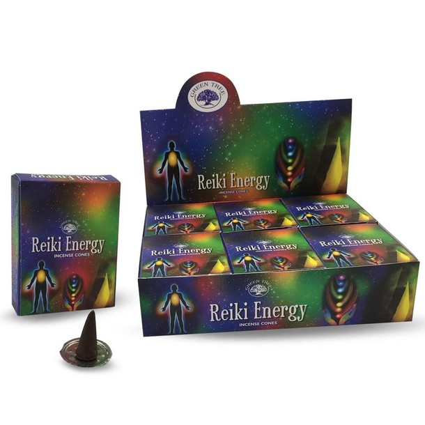 Green Tree Kegelwierook reiki energy (10 Stuks)