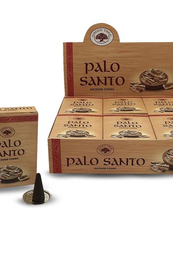 Green Tree Kegelwierook palo santo (10 Stuks)