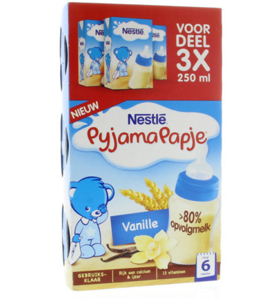 Nestle Pyjamapapje Vanille 3x250