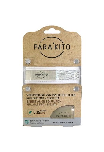 Parakito Armband wit met 2 tabletten (1 Stuks)