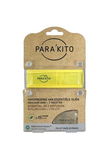 Parakito Armband geel met 2 tabletten (1 Stuks)