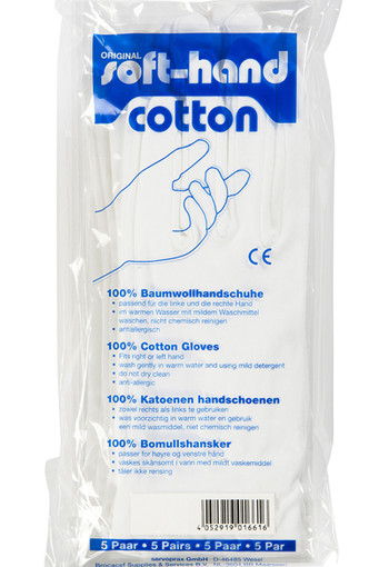 Softhand Verbandhandschoen soft cotton L (5 Paar)