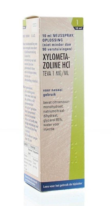 Teva Xylometazoline 1mg spray (10 Milliliter)