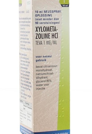Teva Xylometazoline 1 mg spray (10 Milliliter)