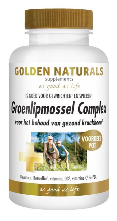 Golden Naturals Groenlipmossel & curcuma longa (180 Capsules)