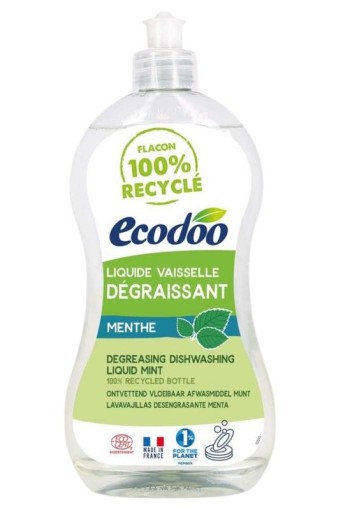 Ecodoo Afwasmiddel vloeibaar ontvettend munt bio (500 Milliliter)