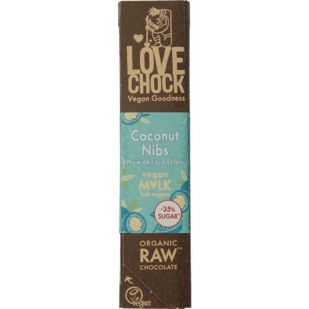 Lovechock M'lk coconut nibs bio (40 Gram)