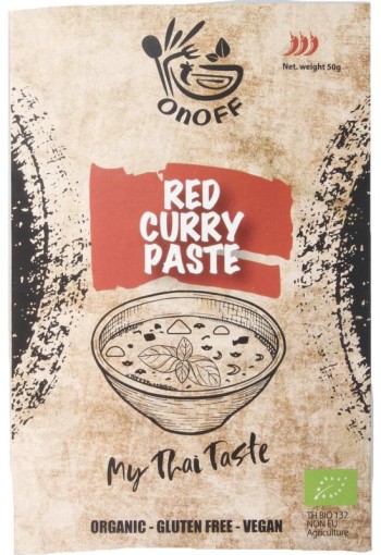 Onoff Thaise rode currypasta bio (50 Gram)