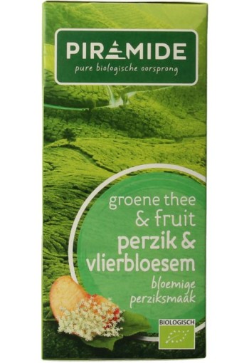 Piramide Groene thee perzik vlierbloesem bio (20 Zakjes)