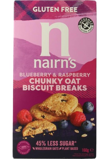 Nairns Breakfast biscuit blueberry & raspberry (160 Gram)