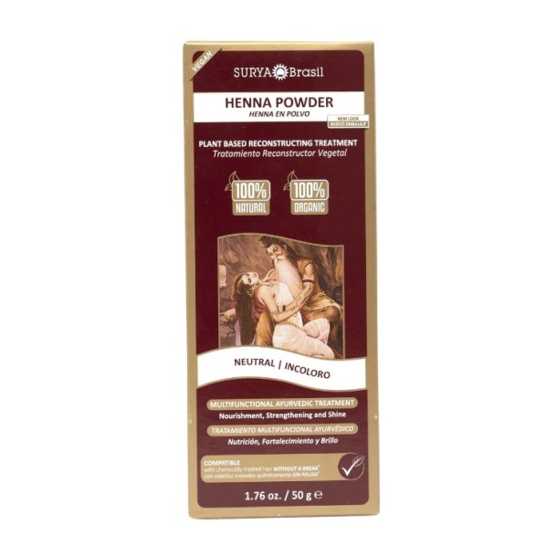 Surya Brasil Henna haarverf poeder neutraal (50 Gram)