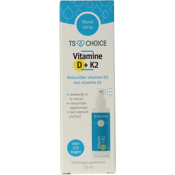 TS Choice Vitaminespray vitamine D3 + K2 (25 Milliliter)