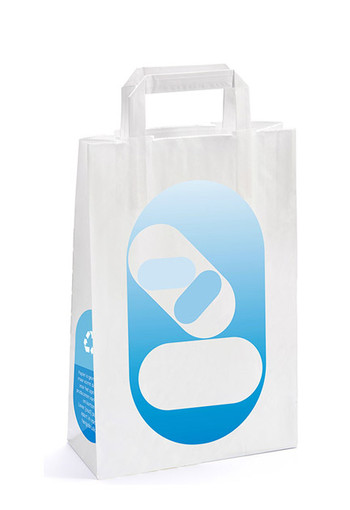 Brocacef Draagtas papier MH 220 x 100 x 280 (250 Stuks)