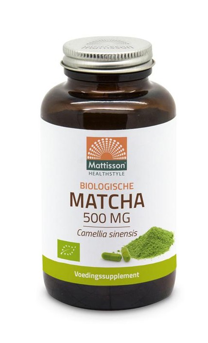 Mattisson Matcha 500mg camillia sinensis bio (90 Vegetarische capsules)