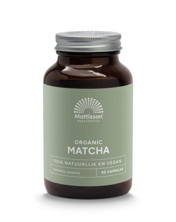 Mattisson Matcha 500mg camillia sinensis bio (90 Vegetarische capsules)