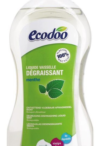 Ecodoo Afwasmiddel vloeibaar ontvettend munt bio (1 Liter)