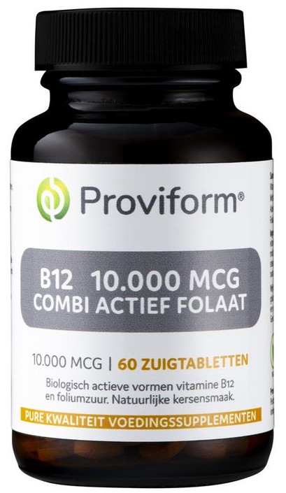 Proviform Vitamine B12 10.000mcg combi actief folaat (60 Zuigtabletten)