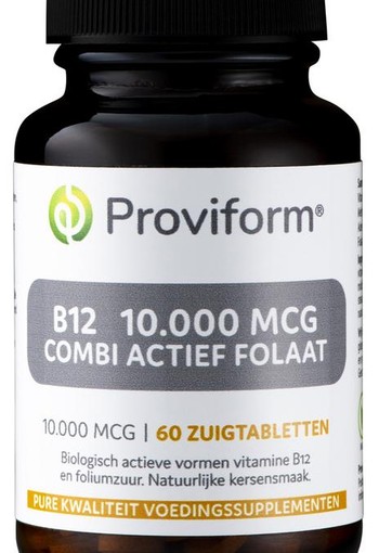 Proviform Vitamine B12 10.000 mcg combi actief folaat (60 Zuigtabletten)