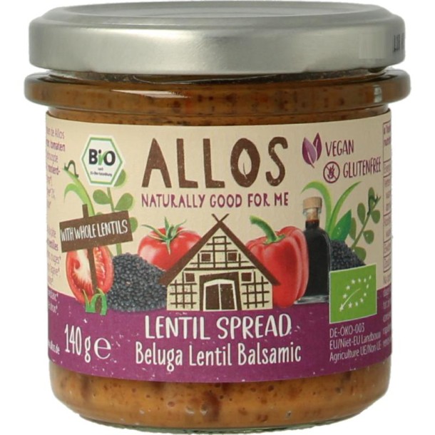 Allos Linzenspread beluga balsamico bio (140 Gram)