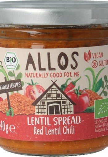 Allos Linzenspread rode chili bio (140 Gram)