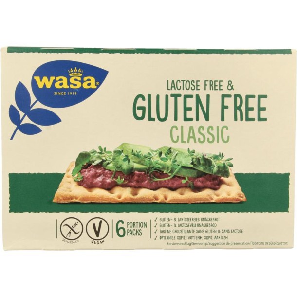 Wasa Knackebrod classic glutenvrij 6 x 40 gram (240 Gram)