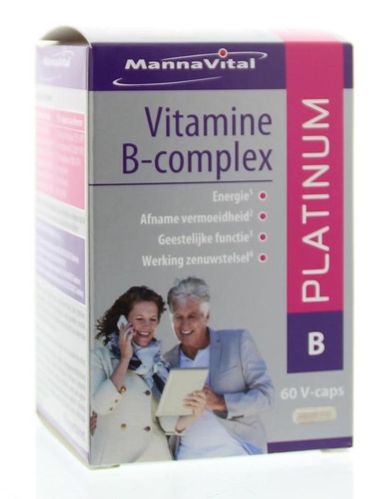 Mannavital Vitamine B complex platinum (60 Vegetarische capsules)