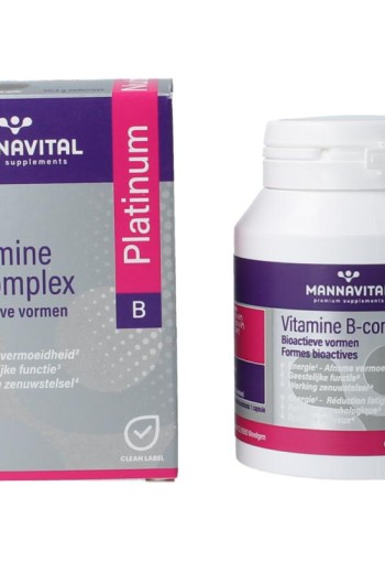 Mannavital Vitamine B complex platinum (60 Vegetarische capsules)