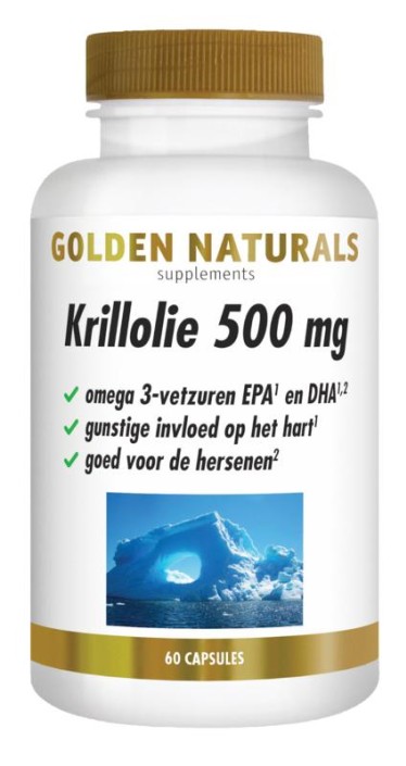 Golden Naturals Krillolie 500mg (60 Softgels)