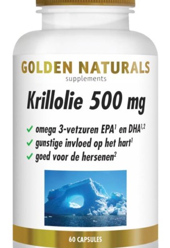 Golden Naturals Krillolie 500mg (60 Softgels)