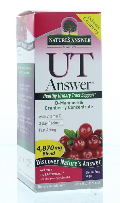 Natures Answer Ut answer D-Mannose & cranberry 3 dagen kuur (120 Milliliter)