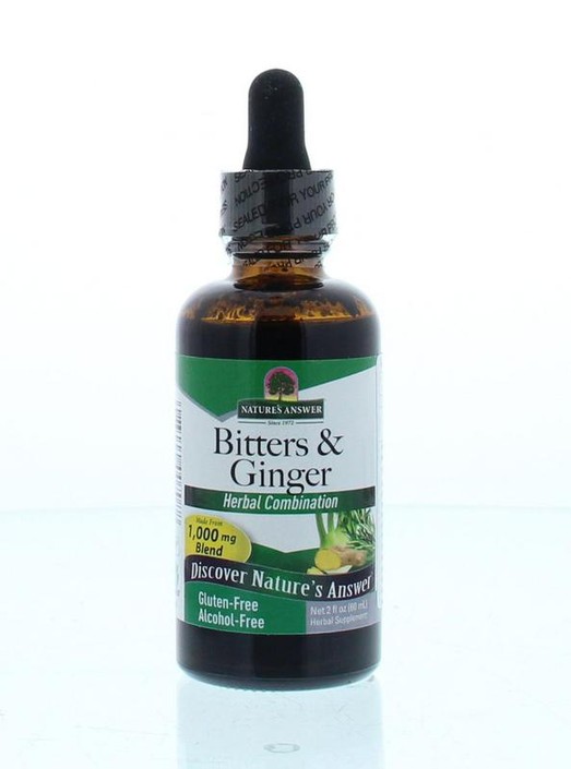 Natures Answer Gember & bitterstoffen extract alcoholvrij (60 Milliliter)