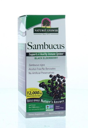 Natures Answer Sambucus vlierbessen extract alcoholvrij (120 Milliliter)