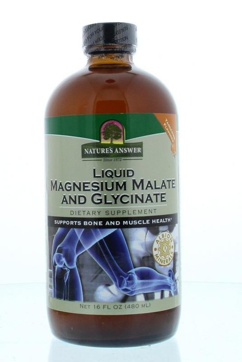 Natures Answer Vloeibaar magnesium malaat & bisglycinaat (480 Milliliter)
