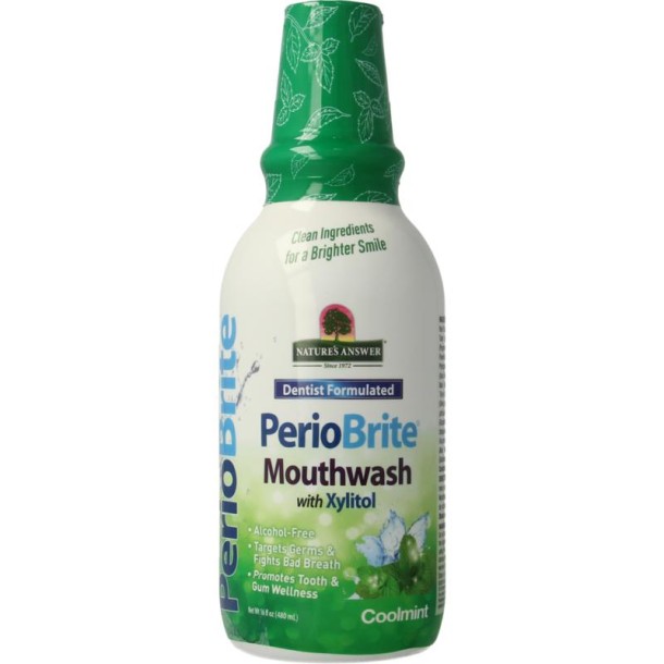 Natures Answer PerioBrite mondwater coolmint (480 Milliliter)