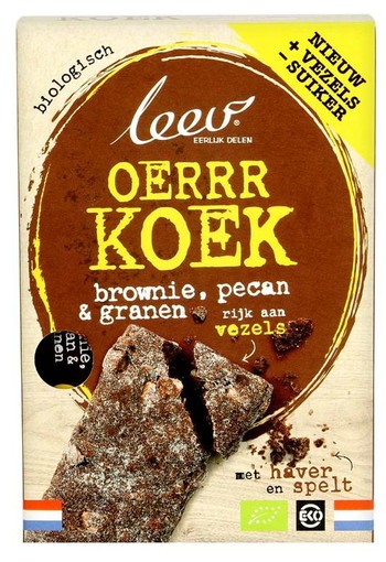 Leev Cookiebar brownie, pecan & granen bio (140 Gram)