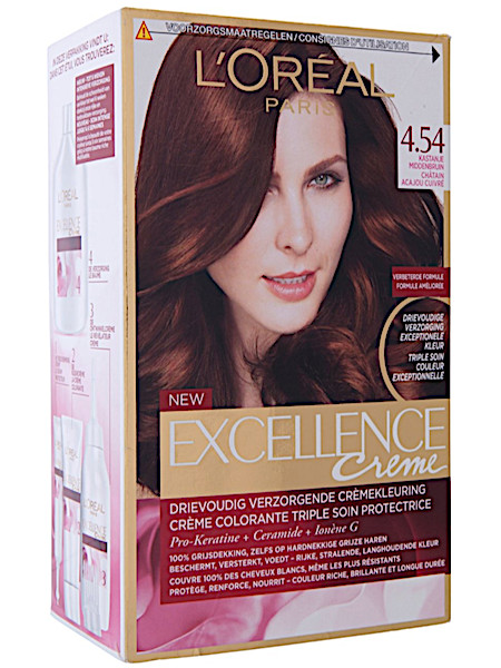 reactie Grijp Verlating L'Oréal Excellence crème 4.54 - Kastanje Middenbruin - Haarverf