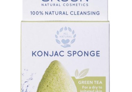 Skoon Konjac spons green tea bio (1 Stuks)