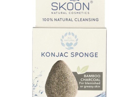 Skoon Konjac spons bamboo charcoal bio (1 Stuks)