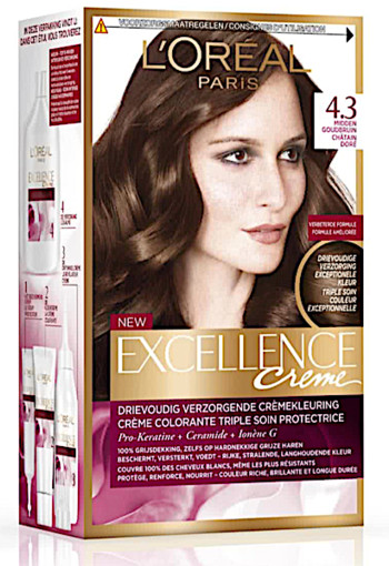 L'Oré­al Ex­cel­len­ce crè­me 4.3 - Midden Goudbruin