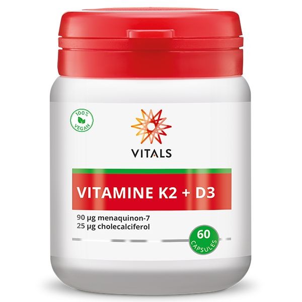 Vitals Vitamine K2 + D3 (60 Capsules)