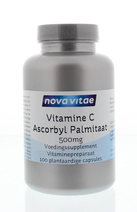 Nova Vitae Vitamine C ascorbyl palmitaat 500 mg (100 Vegetarische capsules)