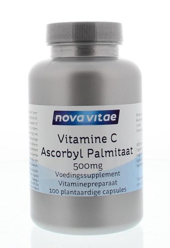 Nova Vitae Vitamine C ascorbyl palmitaat 500 mg (100 Vegetarische capsules)